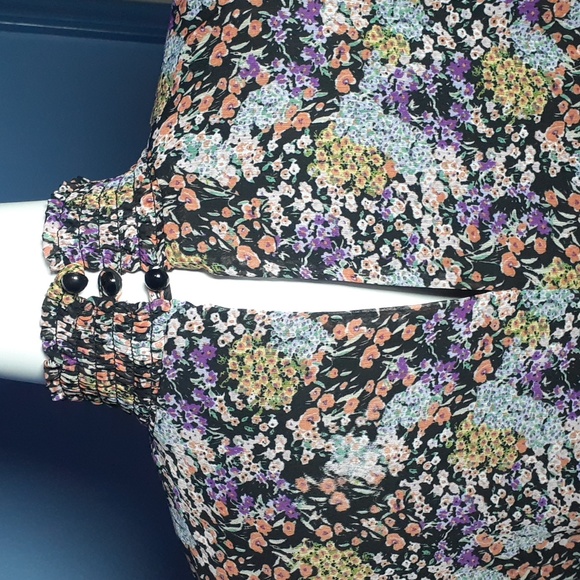 Cottagecore Style mini dress floral Size Large - Picture 6 of 6